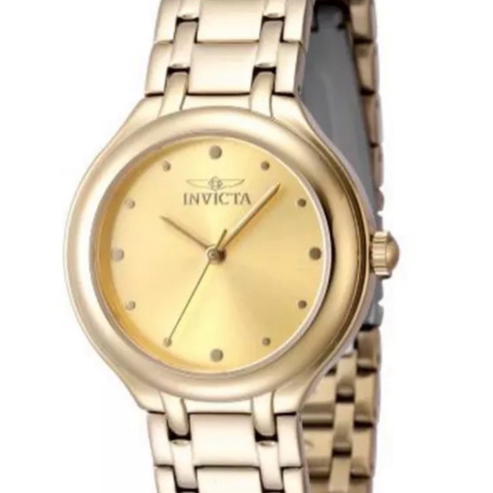 Invicta Gold Tone Minimalist Women's Bracelet Watch